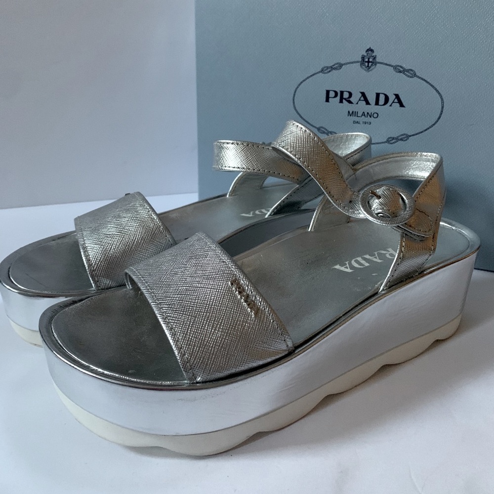 Authentic Prada Futuristic Platform Sandals